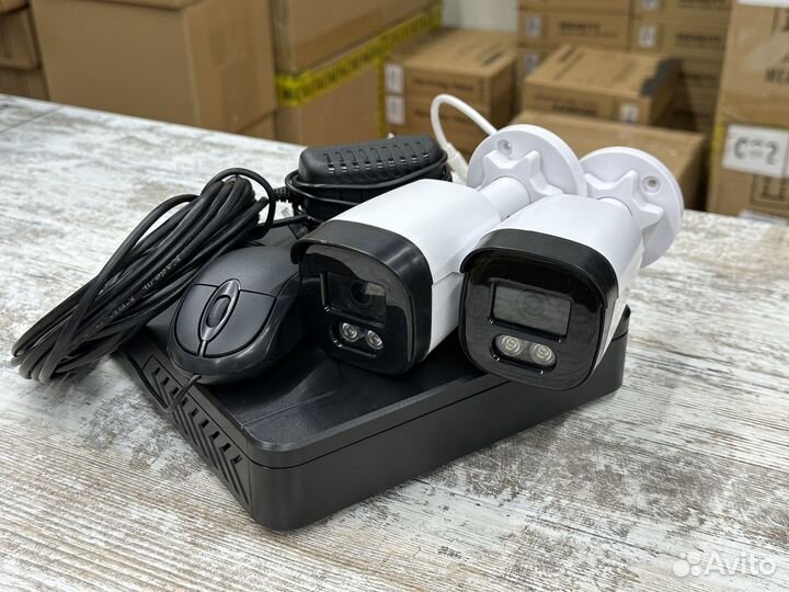 Комплект видеонаблюдения 2 камеры 2мп