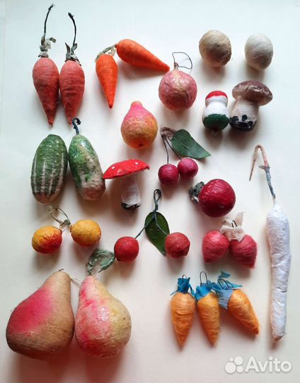 Ватные елочные игрушки СССР