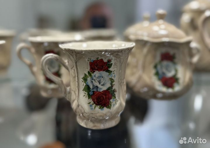 Набор посуды чайник+сахарница+6 чашек