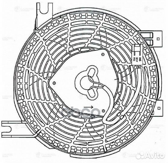 Э/вентилятор конд. с кожухом для а/м Toyota Lan