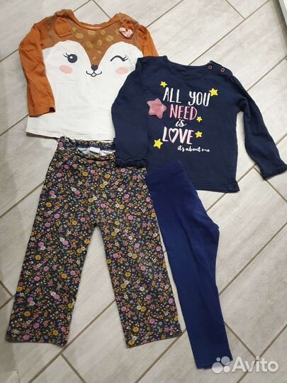 Пакет вещей девочки 86 H&M Kiabi Кроссовки 22