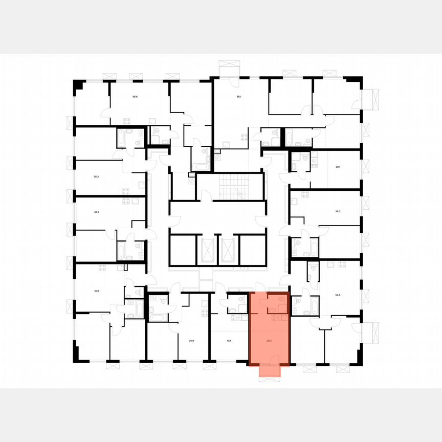 Квартира-студия, 20,5 м², 9/17 эт.