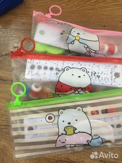 3 набора предметов для вязания (разное наполнение)