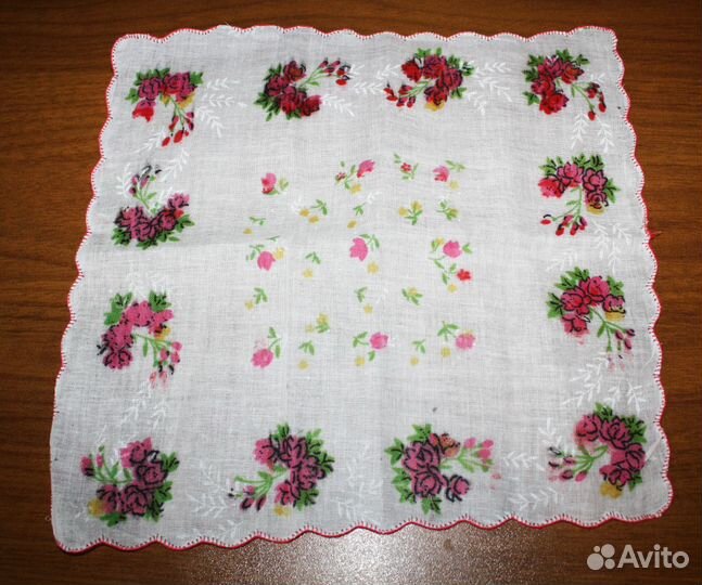 Носовые платки (хлопок) 25х25 см. - лот 3 шт