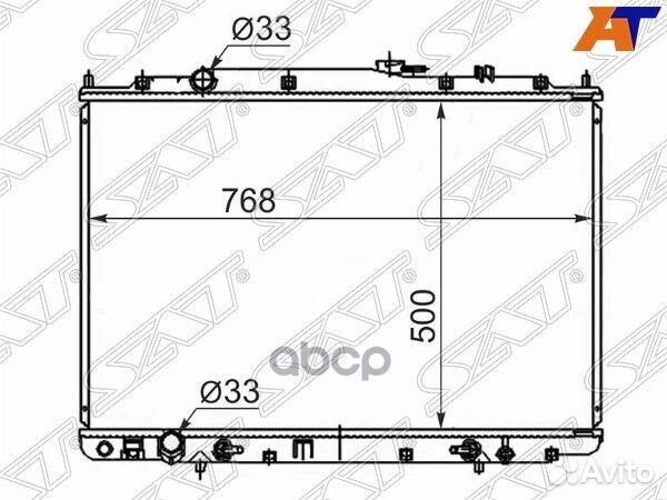 Радиатор acura MDX/honda pilot 01-06 HD0010 Sat