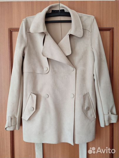 Тренч Zara замша