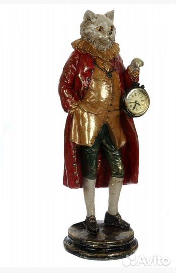 Фигурка, статуэтка Кот с часами, Лягушка, Сова