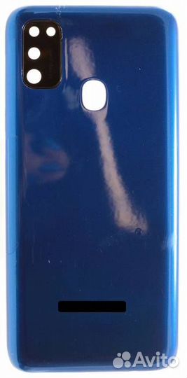 Задняя крышка для Samsung M215F M21 Синяя cо стекл