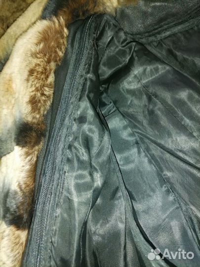 Куртка кожаная женская с мехом 48 размер l