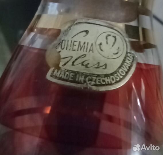 Графин и 4 стопки Богемия Чехословакия утки охота
