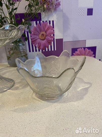 Ваза для фруктов на ножке СССР