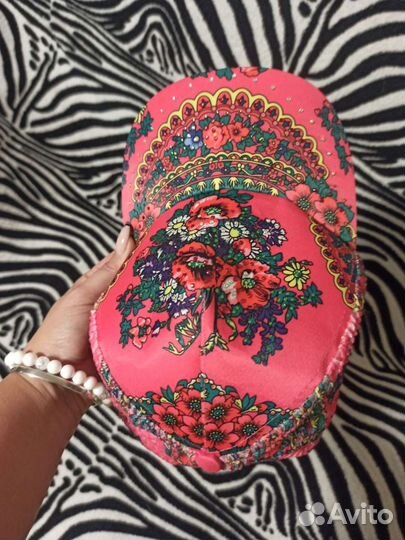 Бейсболка кепка, стильная, яркая, хохлома