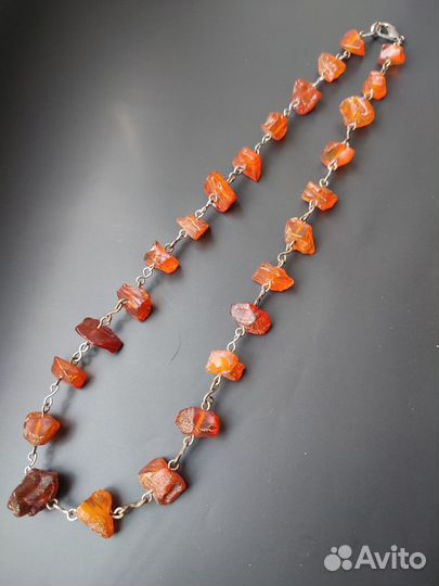 Бусы Натуральный янтарь. Винтаж