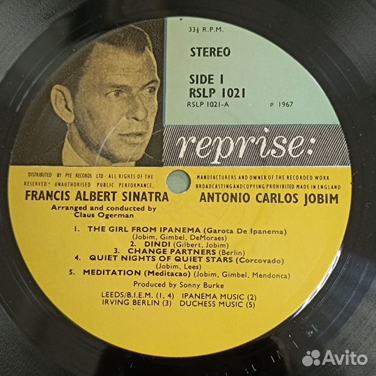 Frank Sinatra & Antonio Carlos Jobim винил UK