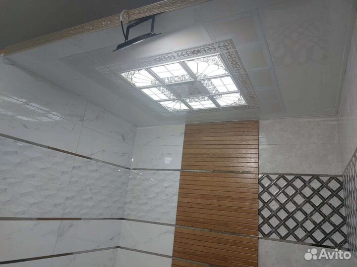 Установка потолков в ванную комнату