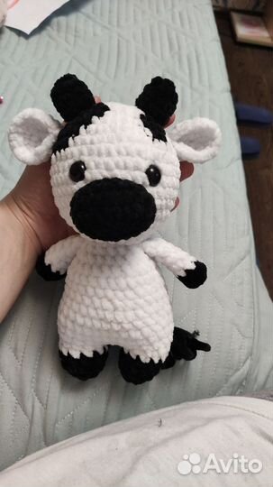 Коровка плюшевая