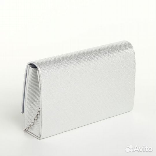 Сумка женская на магните, цвет серебряный