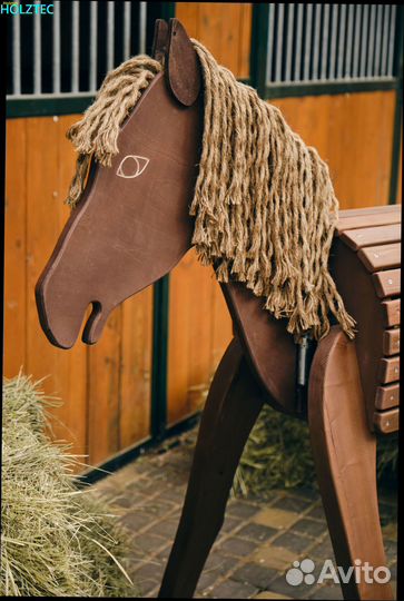 Детская зона. Декор для улицы. Деревянная Лошадка