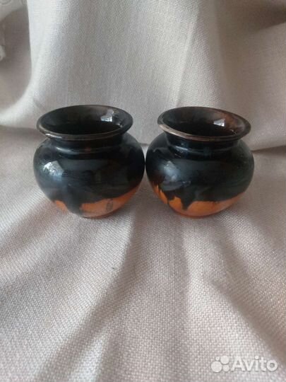 Кобальтовые вазы, чайная пара