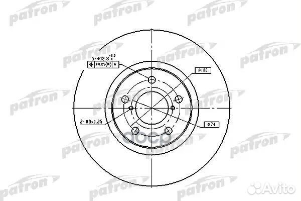 PBD1437 patron Диск тормозной PBD1437 patron