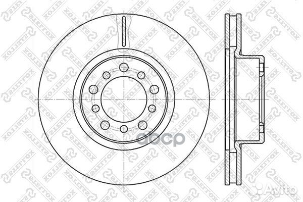 6020-3324V-SX диск тормозной передний MB W126