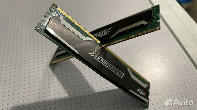Озу ddr3 8gb (2х4 gb) crucial ballistix