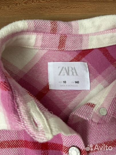 Рубашка zara на девочку 140