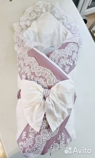 Конверт на выписку для девочки демисезонный