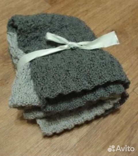 Вязаное одеяло для новорожденного