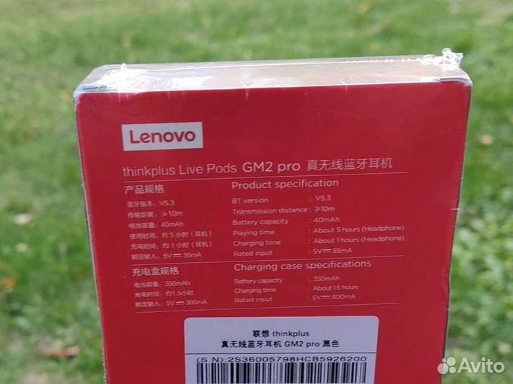Оригинальные беспроводные наушники Lenovo GM2 Pro