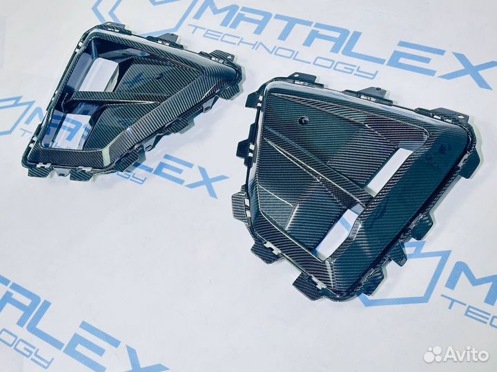 Вставки в бампер BMW X5M F95 рест карбон
