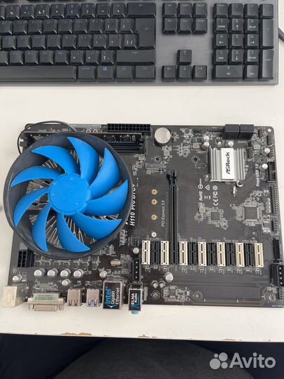 Плата 1151 Asrock H110 Pro BTC +g3900+4Gb