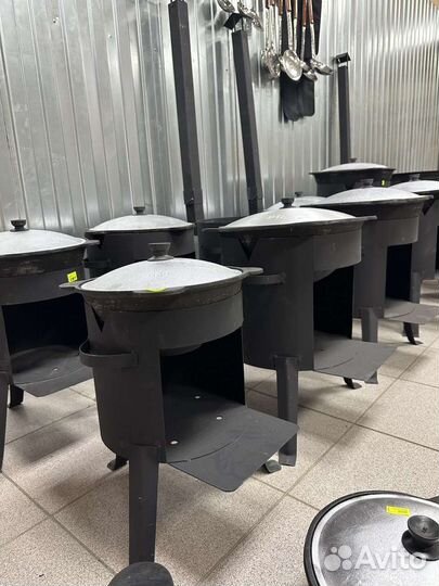 Казан чугунный + печь