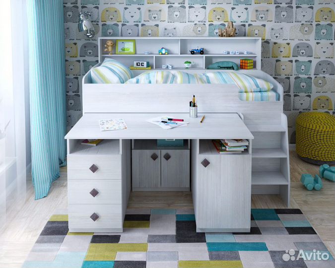 Кровать-чердак Малыш-5. Новая, Любые цвета