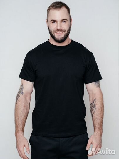 Футболка мужская базовая однотонная