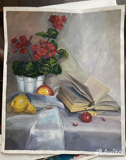 Картина гуашью