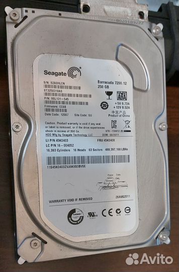 HDD Seagate 250gb жёсткий диск 3.5