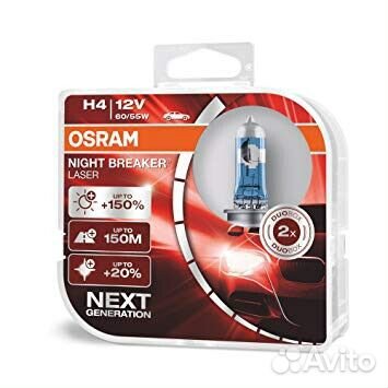 Лампа галогенная Osram Night Breaker Laser H4 12V