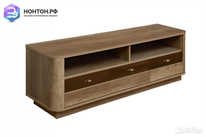 Тумба под тв с 3-мя ящиками Фантазия дуб каньон