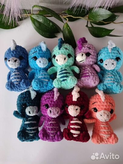 Вязаный дракон, дракоша, дино, дракончик