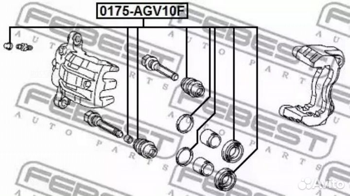 Febest 0175-AGV10F Ремкомплект тормозного суппорта