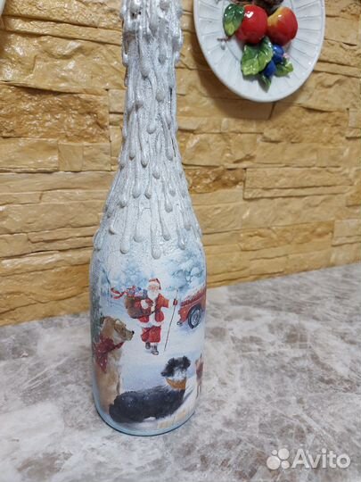 Новогодний декор бутылок, подарки