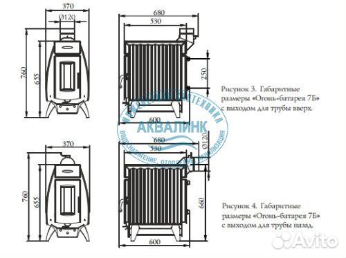 Печь отопления TMF огонь-батарея 7Б антрацит