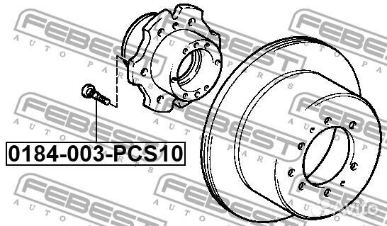 Шпилька колёсная pcs 10