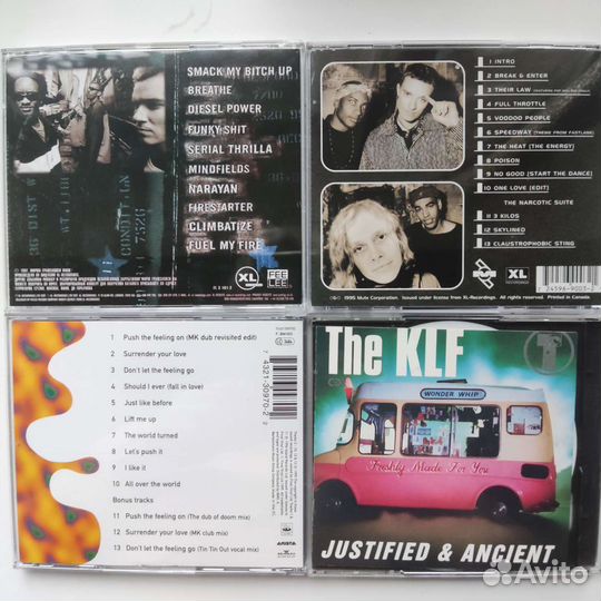 CD KLF, Prodigy, Madonna, U2, M. Jackson, R. Miles
