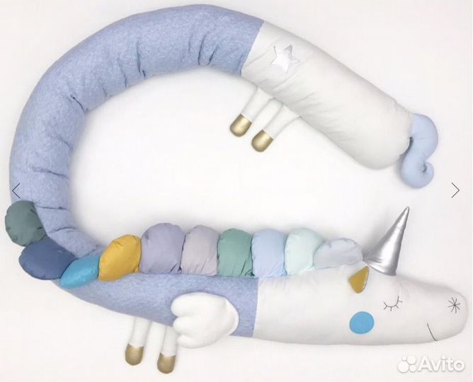 Валик 240 см Единорожек Мистер Луи LoveBabyToys