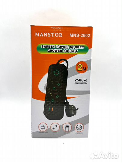 Сетевой фильтр manstor (MNS-2602)