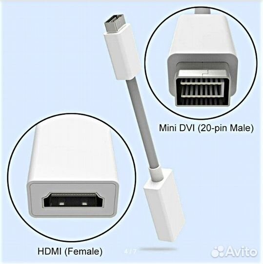 Переходник DVI на hdmi/VGA/3 RGB RCA/DVI