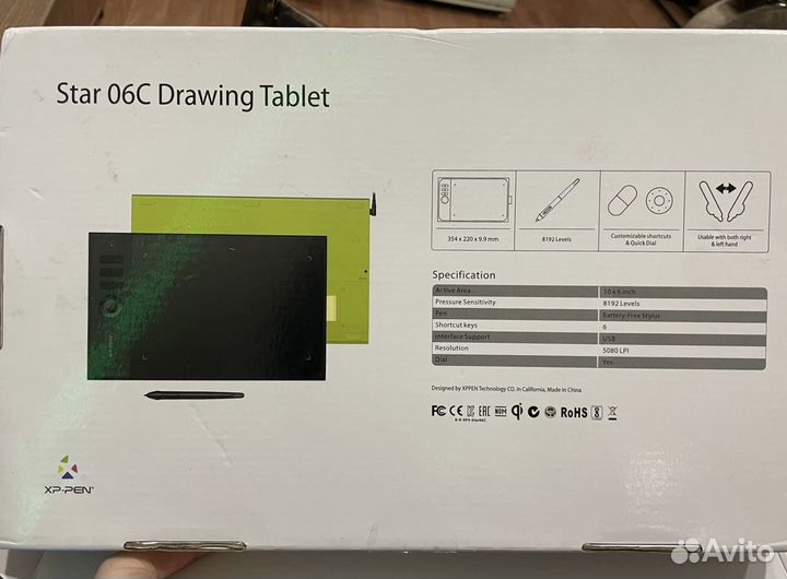 Графический планшет xp pen Star 06C Drawing Tablet