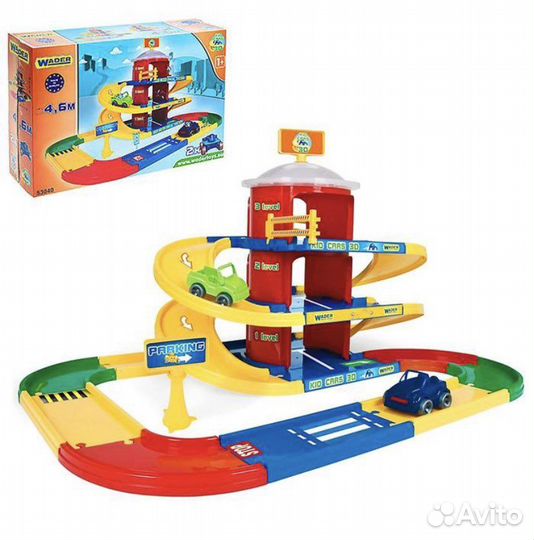 Автопарковка детская, пластик